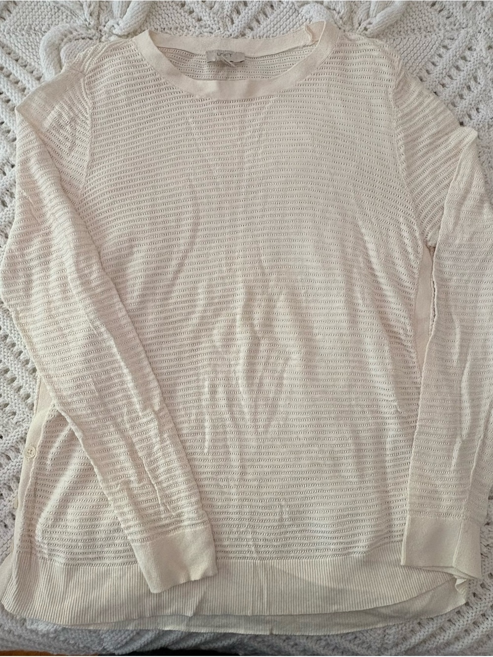 Womens Lightweight Henley - Cream